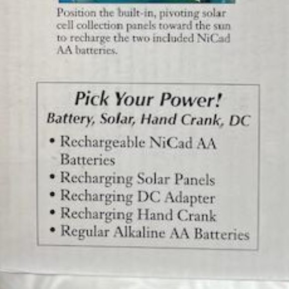 Sharper Image Emergency Radio & Spotlight with Hand Crank - Picture 9 of 11